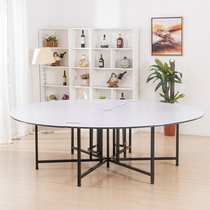 Large round table folding table turntable 15 people 10 people 20 people 20 people wedding table and chairs Hotel Restaurant Dining Round Table