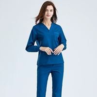 Женский синий полиэфирный хлопок с длинным полиэфиром хлопок