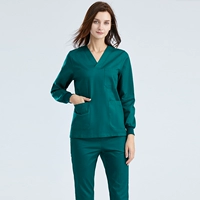 Женский темно -зеленый полиэфир с длинным зеленым