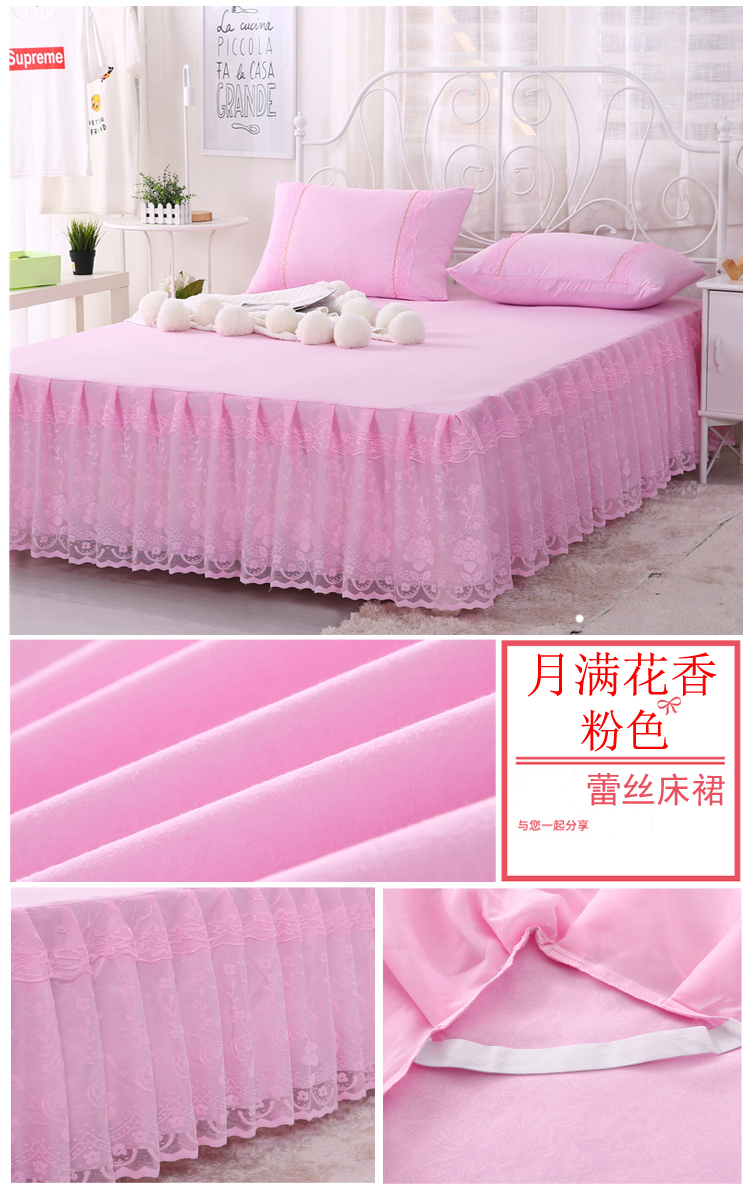 Summer giường váy ren trong khăn trải giường một mảnh 1.8x2.0 * 2,2m 1,5m Simmons bảo vệ nệm bìa trượt - Váy Petti ga giường viền ren