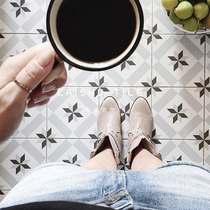 Laishu all-ceramic original hand-painted small fresh tiles 200*200 porch tiles balcony terrace floor tiles