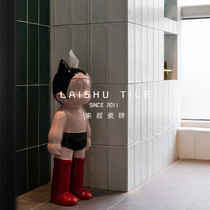 Laishu all-ceramic low water absorption hardness high macaron solid color tile pink green Nordic tile background wall tile