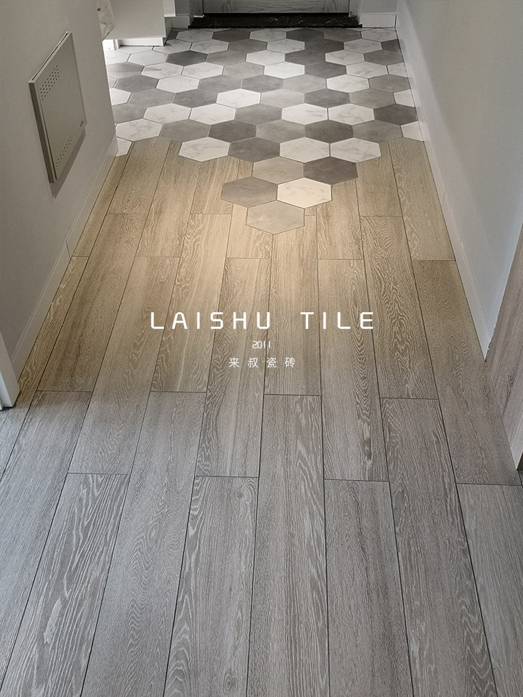 Uncle Lai exports European and American all-ceramic straight-edged wood-grain brick imitation wood-grain non-slip and wear-resistant tiles for dining room and bedroom floor tiles