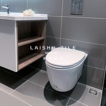 Uncle Nordic gray bathroom tiles modern solid color antique brick kitchen bathroom balcony toilet floor tiles