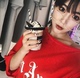 Mạng lưới mô hình màu đỏ rỗng khung kính nữ phiên bản Hàn Quốc của thủy triều tròn mặt tròn khuôn mặt lớn khung lớn là khung gương phẳng mỏng gọng kính cận nam Kính khung