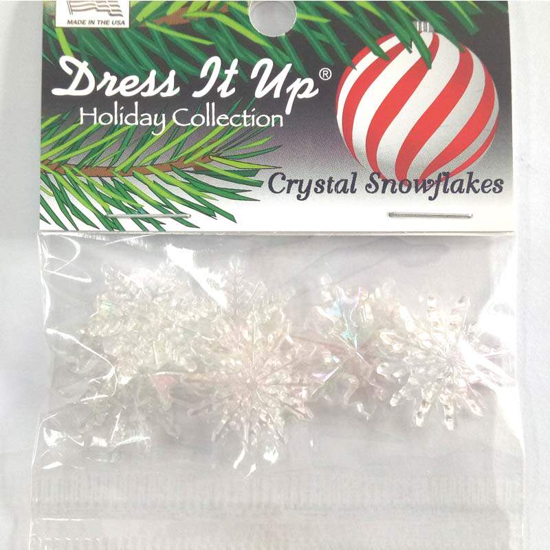 American Dress It Up Imported Styling Button phone protective shell Decorative Buttons WHITE SNOWFLAKE White Snowflake BT2079