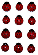 Handmade diy fabric material USA Dress It Up imported styling buckle phone case ladybug button button bt0740