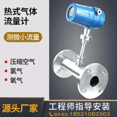 Thermal gas mass flowmeter air gas nitrogen pipe plug-in small flow gas DN50 100