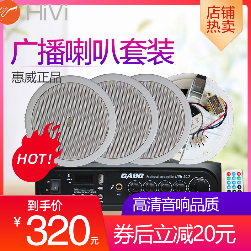 Hivi Huiwei TD201 ceiling speaker power amplifier set ceiling ceiling speaker constant pressure ceiling audio set