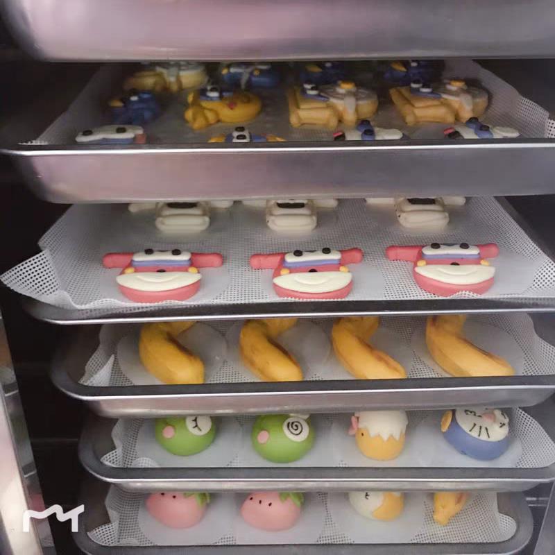 Commercial Silicone Gel Mat tray Baking Trays Mat buns buns Steamed Bread cloth Cartoon Cushion Cloth Steam Cage Mat