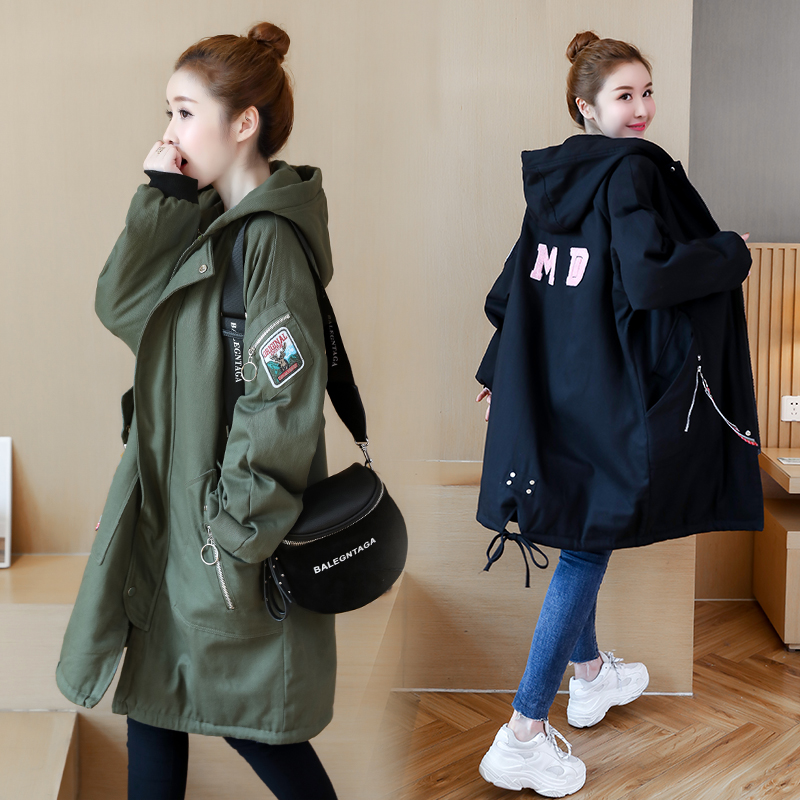 Pregnant Woman Winter Clothing Cotton Clothes Woman Medium Long Version 2020 New Cotton Clothing Autumn Winter Clothing Winter Season Thickened Cotton Padded Jacket Tide