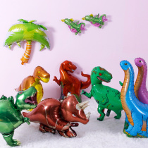 Dinosaur theme aluminum balloon children boy baby birthday party with good background decoration