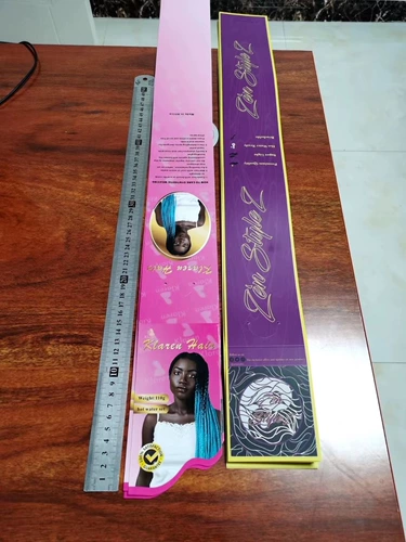 Индивидуальная цветная пленка крючка белая карта парик парик парик коробка открытая коробка открытого окна