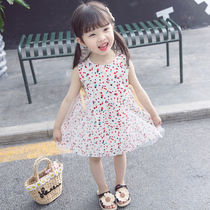 Girls dress Summer children Ocean Gas Princess Skirt Summer Dress Woman Baby Burst Dress 2022 New Internet Red