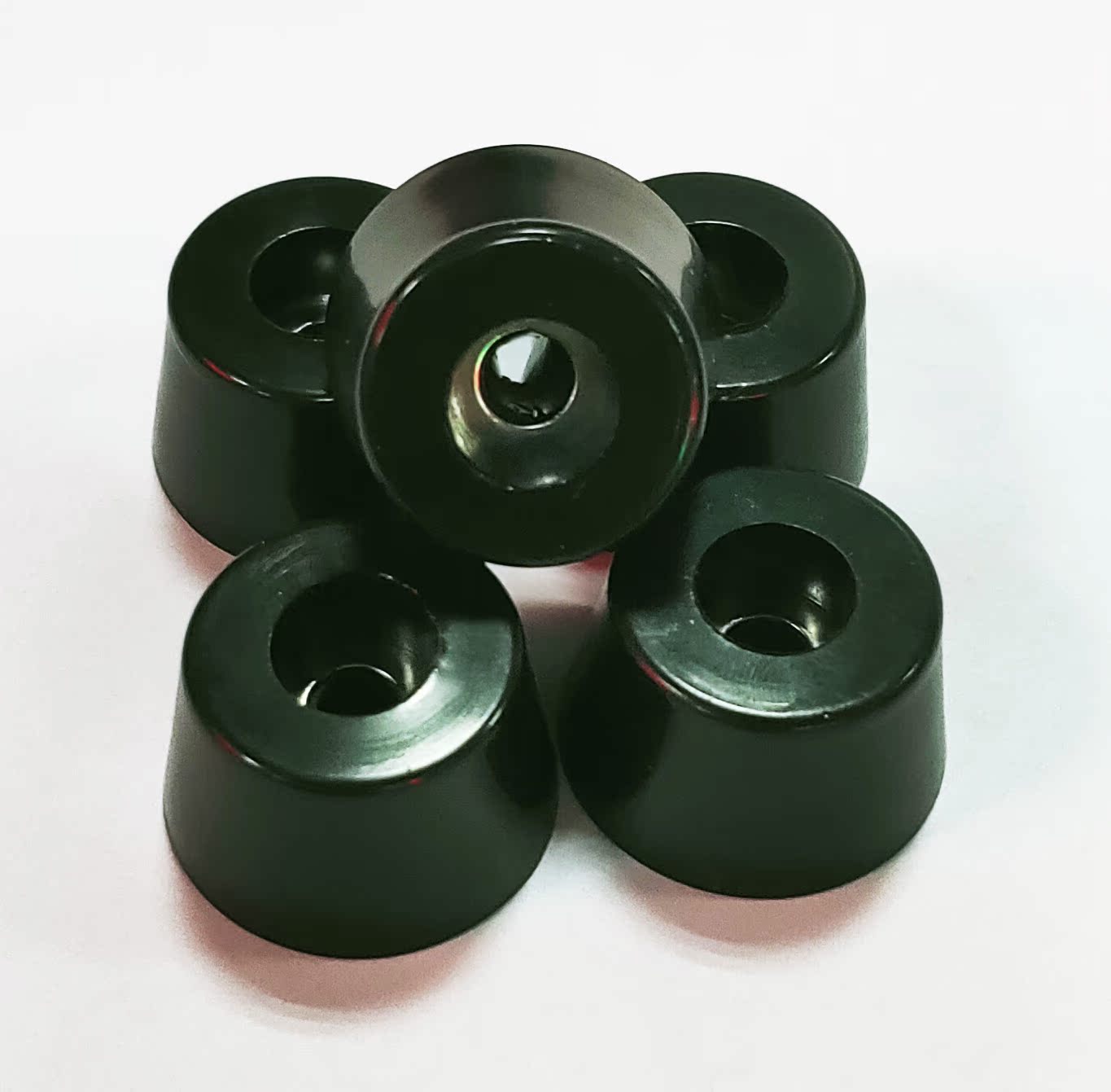 Environmental protection rubber machine foot instrument main case anti-skid foot cushion foot cone with stainless steel gasket 25*19*15