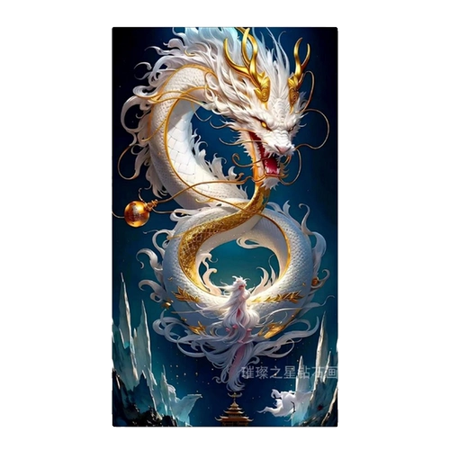 Бриллиантовая живопись 2024 Новый Diamond Dragon New Year Past