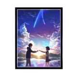 Новый полный бриллиантовый мультфильм рисовать бриллиантовые аниме -пару, ваше имя детская спальня паста бриллиантовые кросс -строчки