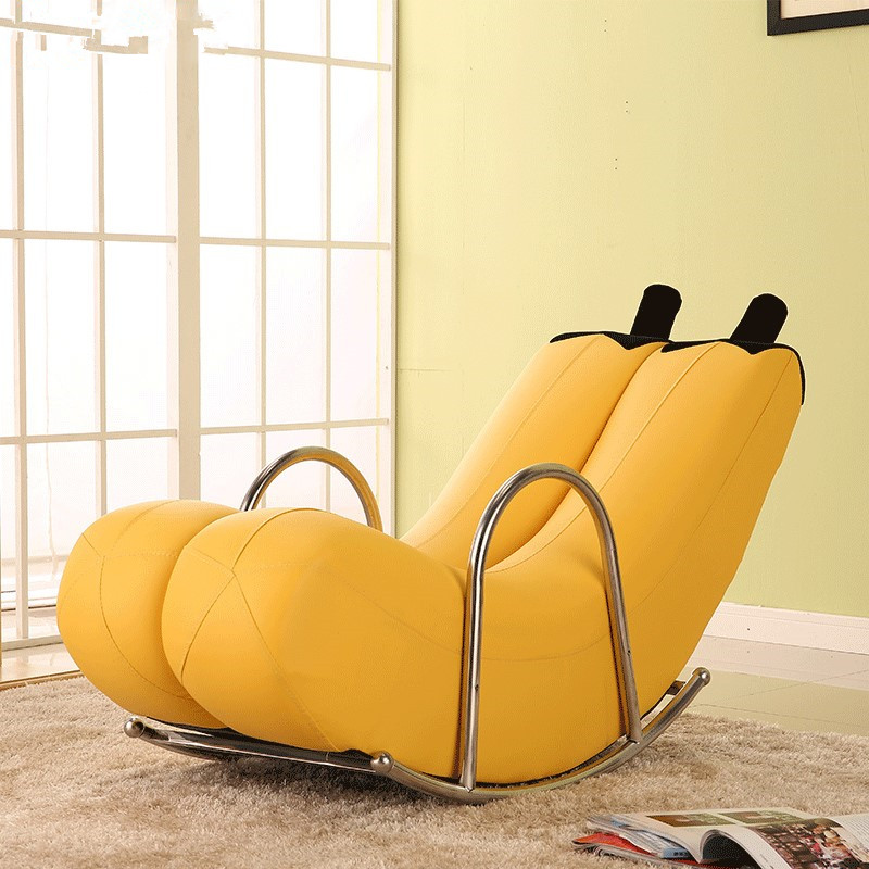 Rocking chair banana rocking chair lazy sofa hurry fathers thicken card sun sun children's household suede wear resistance