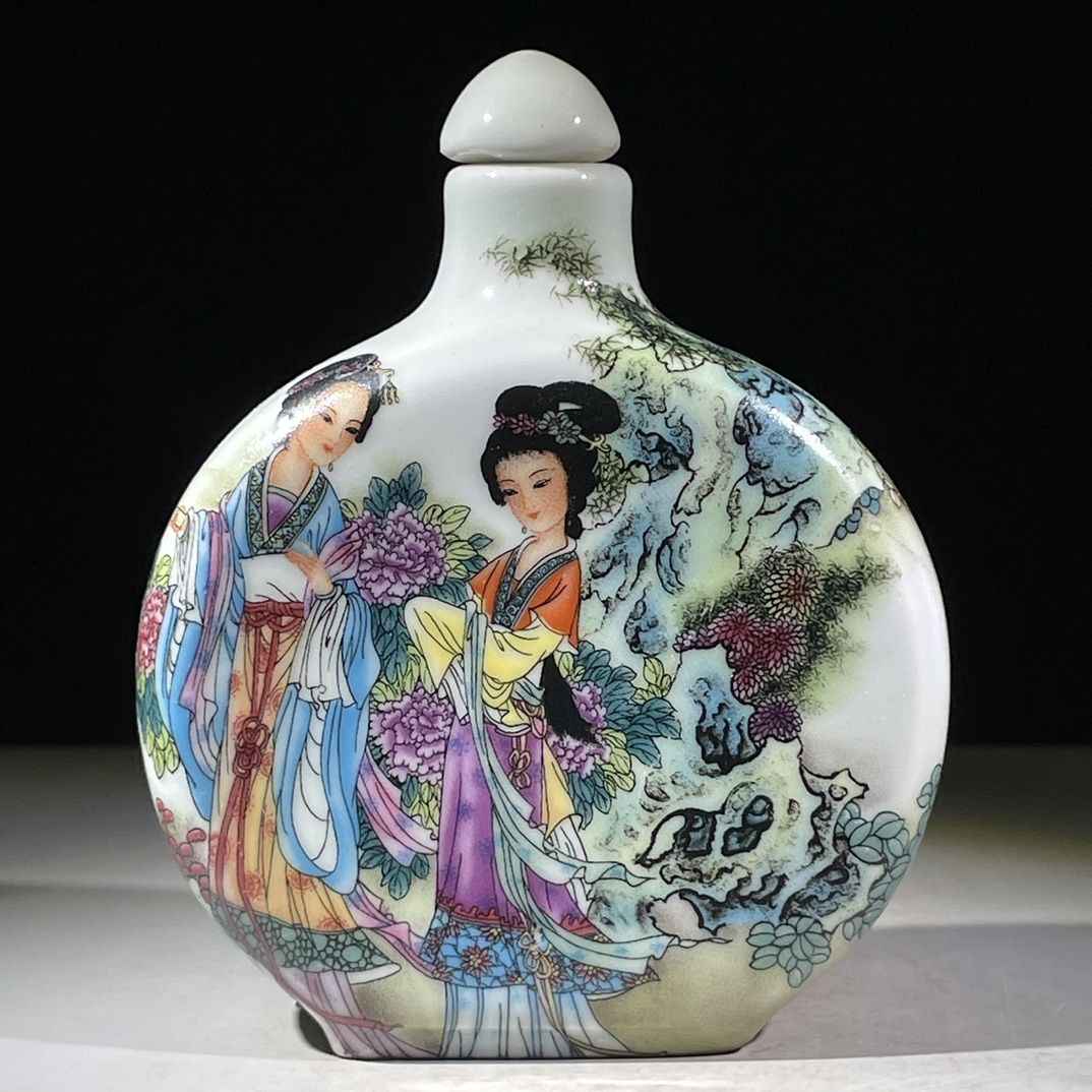 中国清朝乾隆ガラス鼻煙壷古月軒O36-1