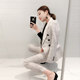 Suit suit female 2019 spring new Korean version OL temperament professional suit jacket slim plaid casual trousers