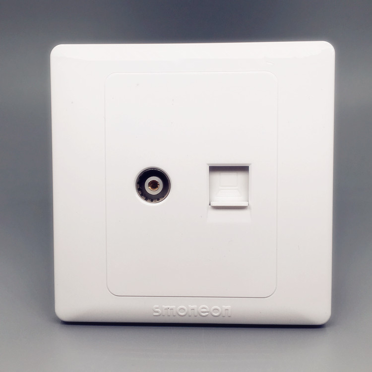 Huiesong Ben K5 0 TV Computer Socket Internet Broadband Plus Cable Closed-circuit TV Switch Panel Concealed 86 Type