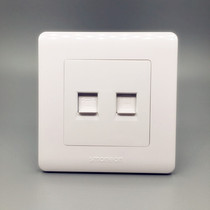 Phone PC socket Network broadband information plus telephone line interface switch panel white dark 86