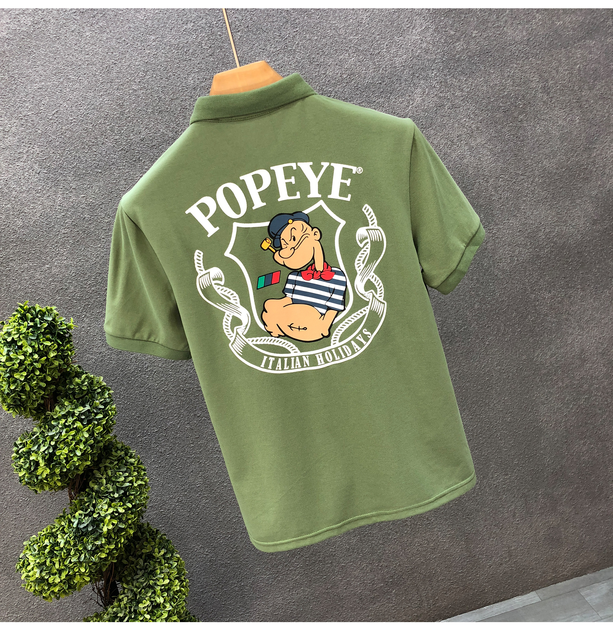 Cartoon printed Polo shirt, t-shirt, trendy brand, youth 2023 summer new men's short collar and half sleeved_voghion.com