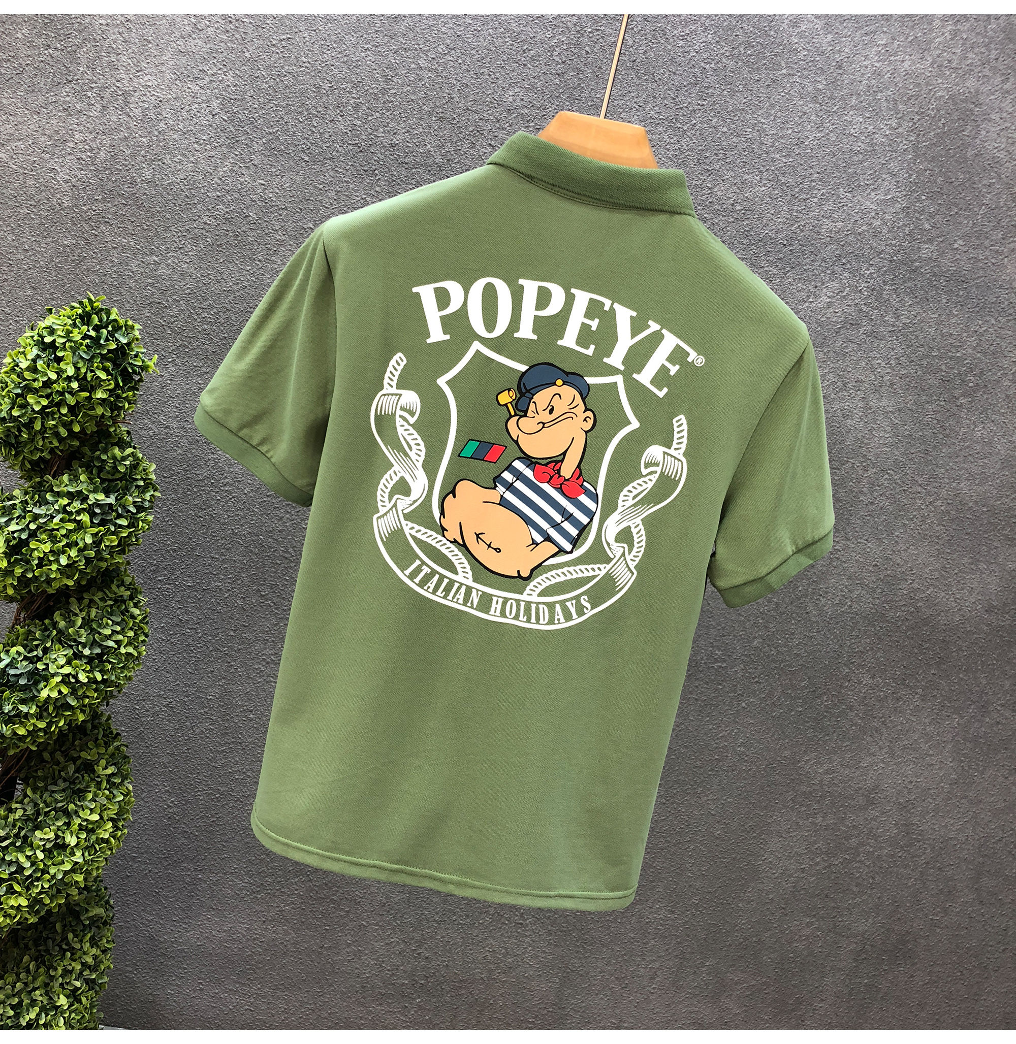 Cartoon printed Polo shirt, t-shirt, trendy brand, youth 2023 summer new men's short collar and half sleeved_voghion.com