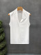 Hugely Handsome Youth Sleeveless T-Shirt Men's Trendy Brand V-Neck Sports Vest 2026 Summer New Men's Handsome Tops