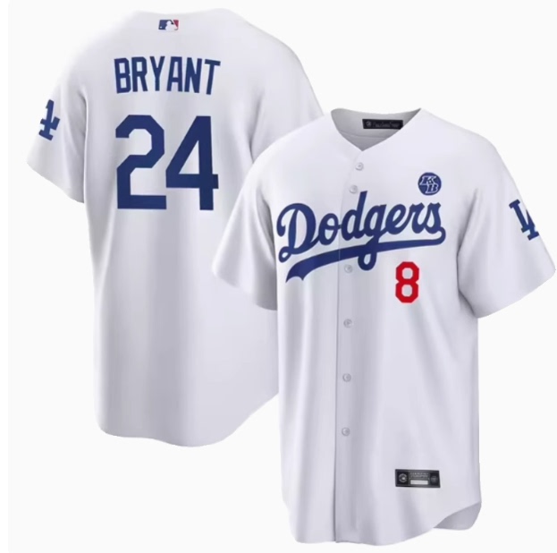 Dodgers Los Angeles Dodgers Baseball Jersey 24/8 Bryant Kobe Commemorative Edition Jersey Game Uniform