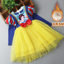 3 Girls Summer clothes Baby Snow White skirt Childrens pure cotton 5 summer girls puffy yarn skirt dress 6 years old 4