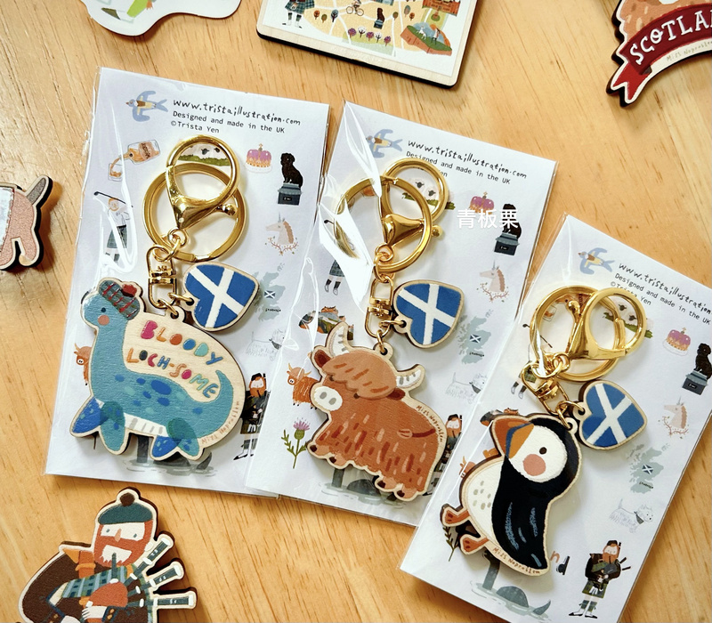 British Scottish Loch Ness Monster北大西洋海鹦 Keychain Niche Design Item British Scottish Loch Ness Monster北大西洋海鹦 Keychain Niche Design Item
