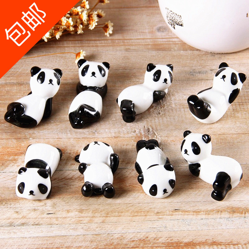 Creative Ceramic Panda Chopstick Holder, Home Pen Holder, Creative Cute Animal Chopstick Rest, Desktop Tableware Holder, Chopstick Pillow, Spoon Rest