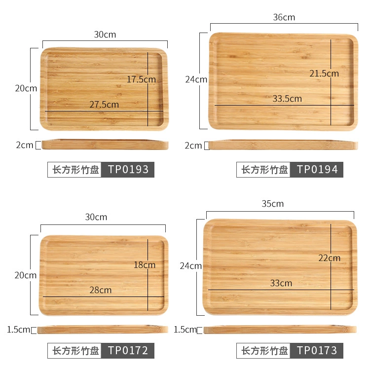 Gốc chữ nhật khay gỗ phong cách Nhật Bản nhà hàng gỗ chén gỗ compote món khay trà gỗ bánh mì tùy chỉnh