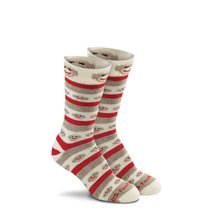 Fox River 4582 Monkey Stripe thick soft merino wool blend printed socks Womens