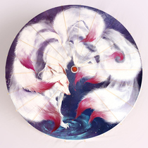 Ultra Fairy Ancient Wind Original Nine-Tailed Fox Umbrella Oil Paper Umbrella Decoration Silk Cloth Rain Protection Sunscreen Practical Hanfu Ancient Clothing Umbrella