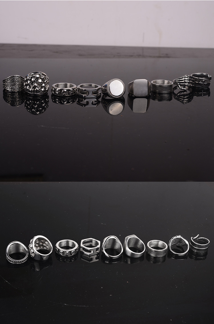 Bague homme PUNK ELEMENTS en Acier au titane - Ref 3086464 Image 17