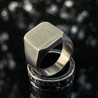 Мужское кольцо, квадратный твердый глянцевый аксессуар, в стиле панк