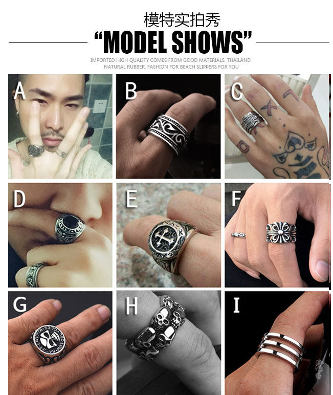 Bague homme PUNK ELEMENTS en Acier au titane - Ref 3088702 Image 11