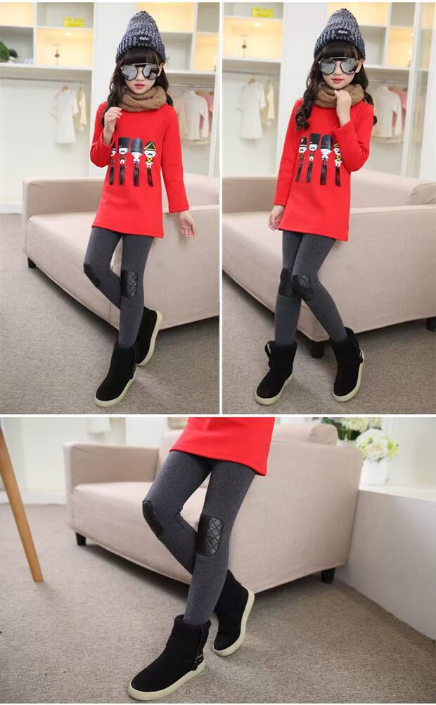 Quần áo trẻ em nữ 2018 cộng với quần legging nhung dày Quần trẻ em mặc cotton trong quần ấm cho trẻ em mùa đông quần nỉ bé gái