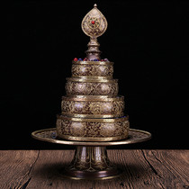 Nepalese carved manza handmade copper manza