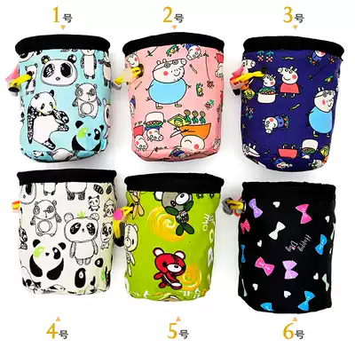 Climbing magnesium powder bag Children's cartoon bouldering outdoor spot slingshot steel column bag dog training fanny pack Pet training