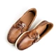 Giày nam mùa hè Giày retro của Anh Giày da nam bằng da lười đậu giày thoáng khí thấp để giúp giày thông thường - Giày thấp