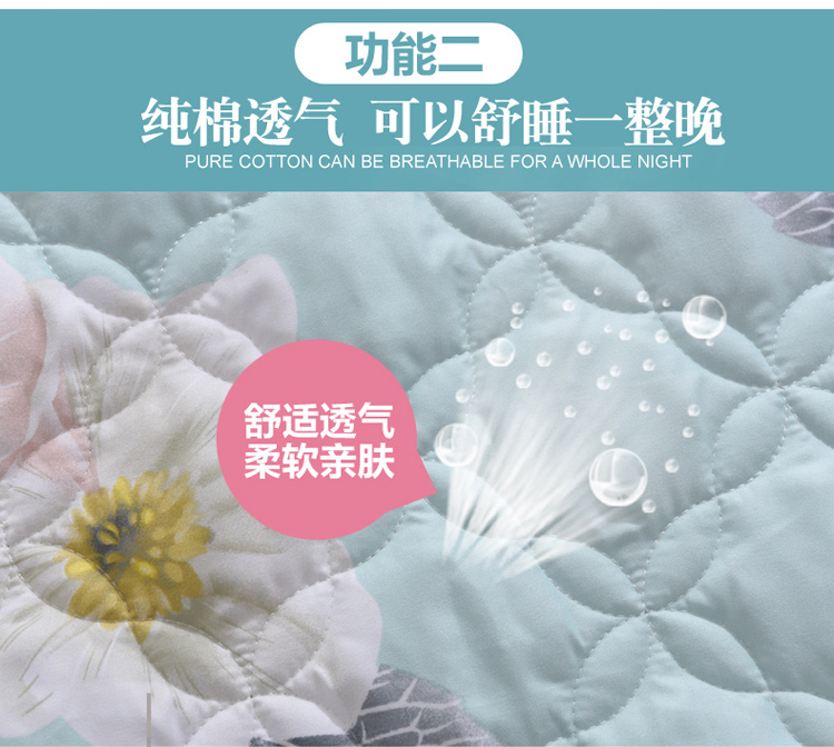 Được trang bị bông bông Simmons duy nhất mảnh bảo vệ nắp trượt mat dày ba mảnh nệm bìa removably bedspread - Trang bị Covers 	ga giường bo chun