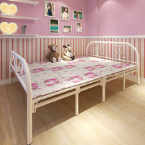 Strong double thickened folding bed bed Free installation of wooden sheets Folding bed folding bed Simple small bed