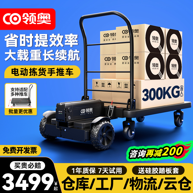 Lingao Electric Small Handcart Warehouse Express Delivery Balance Vehicle Cargo Transport Tool Cart Flatbed Cart Lingao Electric Small Handcart Warehouse Express Delivery Balance Vehicle Cargo Transport Tool Cart Flatbed Cart