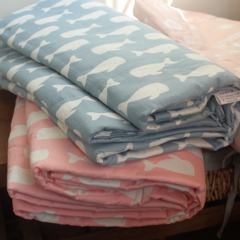 Pure cotton active printing quilt Pastoral style air conditioning quilt thin quilt Single double summer cool quilt light washable