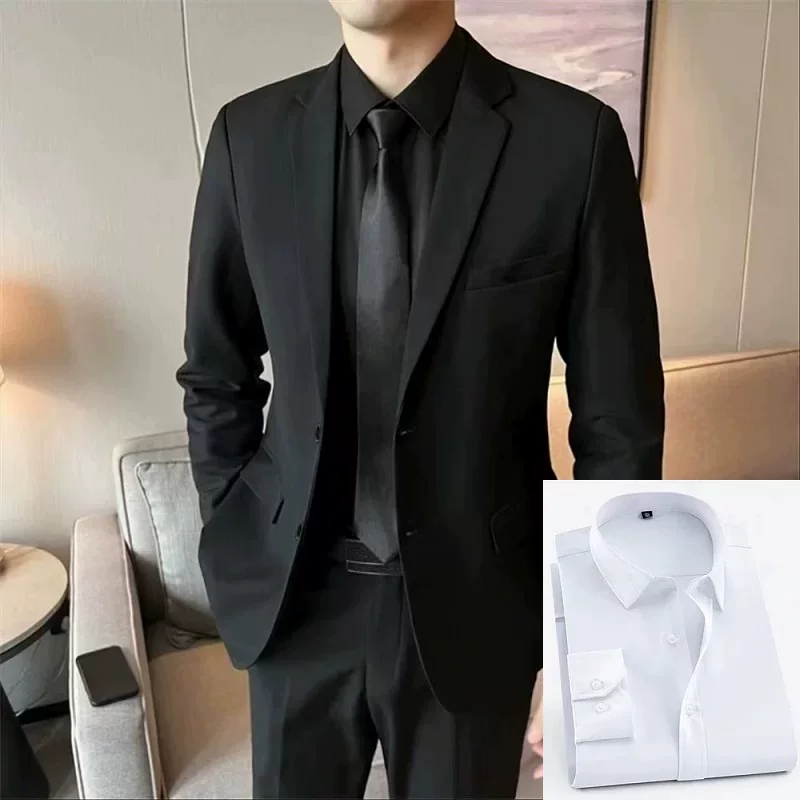 Мужской набор, классический пиджак костюма, платье, slim fit, корейский стиль