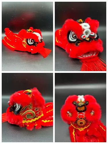 Wake -Up Lion Ornament Lion Head Net Red Non -Heritage Art Online Red Old Master Lion Gate To Foreigner Male Lion Teenager