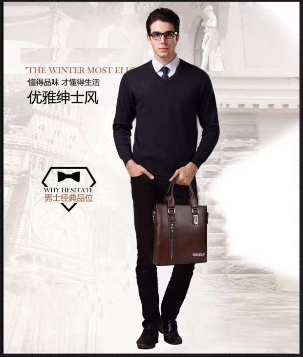 Túi xách nam túi xách nam túi đeo vai bình thường Túi xách Messenger tài liệu kinh doanh chéo gói đơn giản thanh niên dung lượng lớn túi xách furla